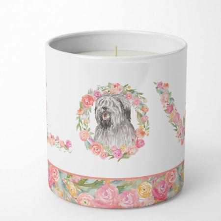 Carolines Treasures 3.75 x 3.25 in. Unisex Briard No.8 Love 10 oz Decorative Soy Candle WDK4352CDL